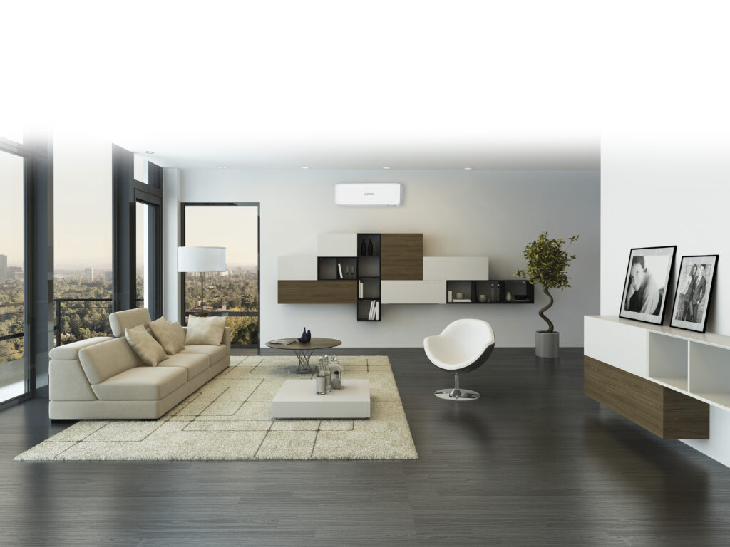 Mitsubishi Heavy airco in de woonkamer